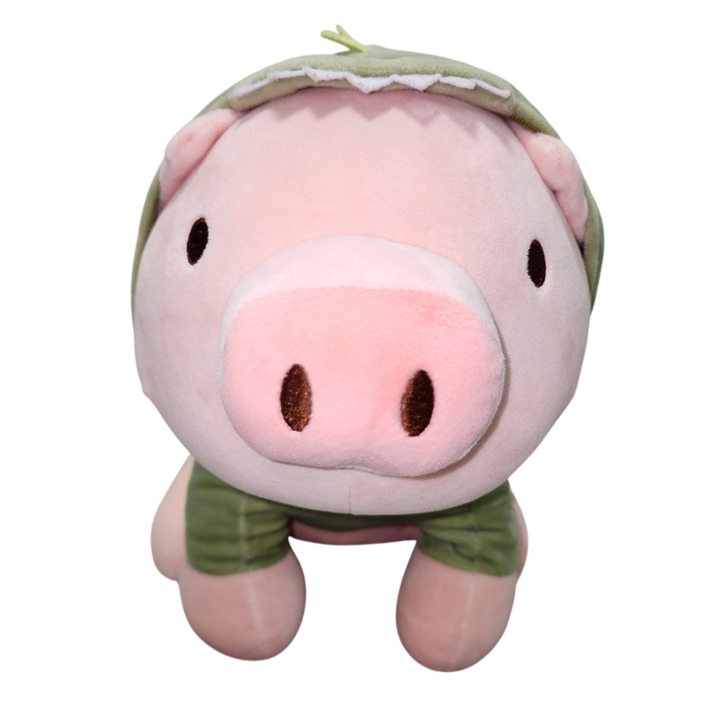 Miniso Sitting Piglet Plush Toy in Dinosaur Hoodie